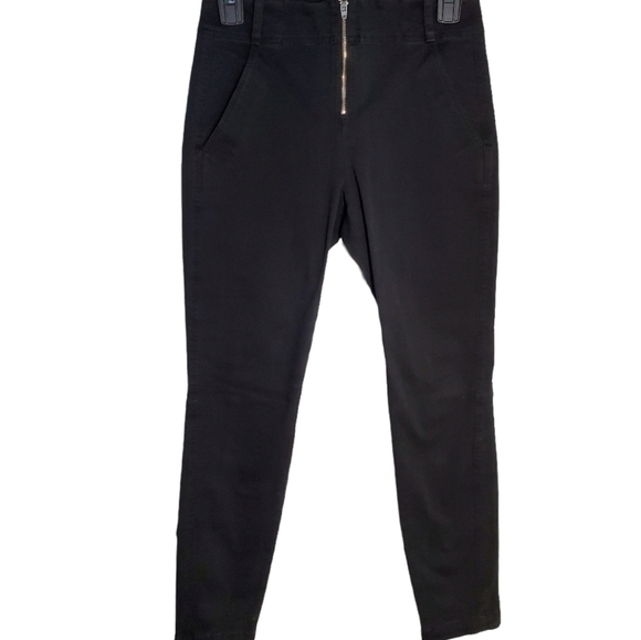a.l.c. Skinny Zip Up and Zip Leg Black Pants - Picture 1 of 8